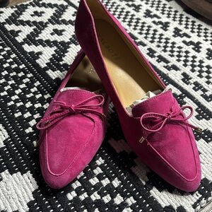 NWOT Talbots Suede Leather Pink Loafers 🎀 SZ 8